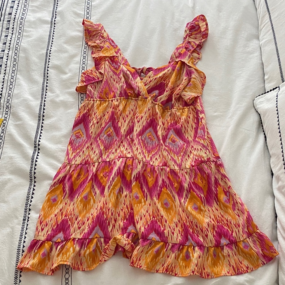 Only Women's Dress in Pink and Orange Pattern